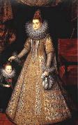 POURBUS, Frans the Younger Portrait of Isabella Clara Eugenia of Austria with her Dwarf oil painting picture wholesale